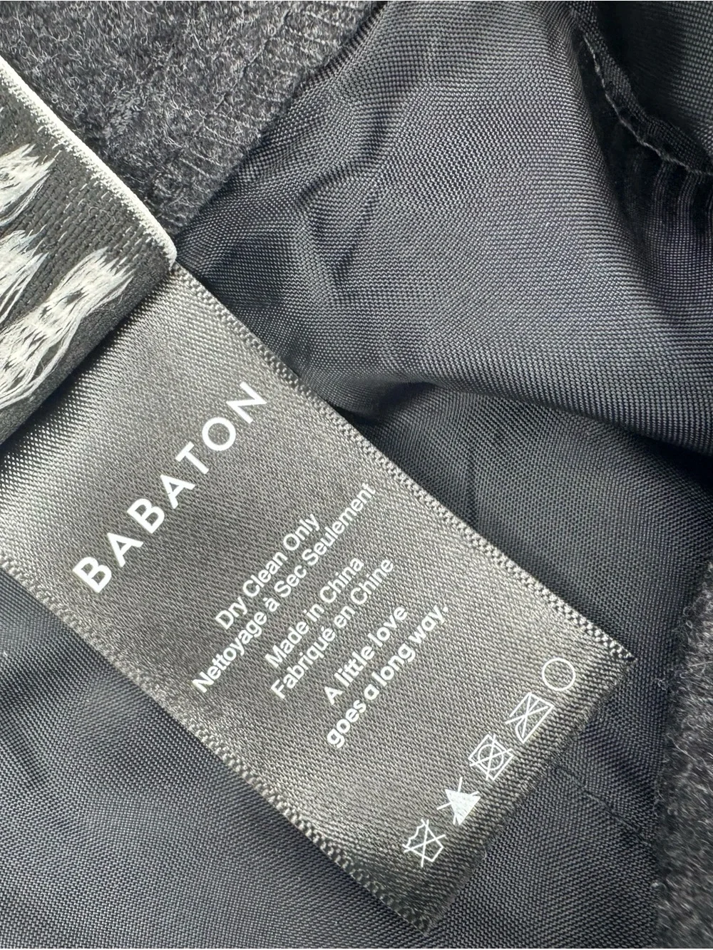 Babaton Stretch Wool Cashmere Pants Charcoal Grey Size 0